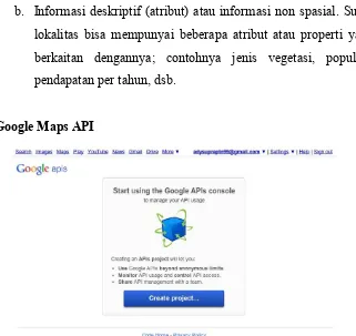 Gambar 2.6 Creating Project Google Maps