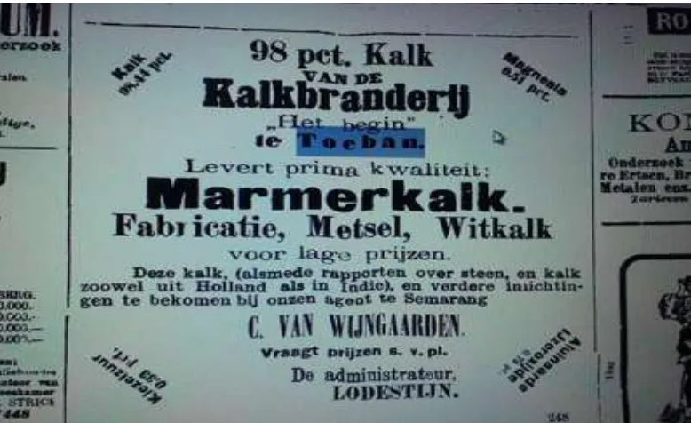 Gambar 3.2 Iklan yang terpasang di koran Belanda sebagai bentuk promosi hasil 