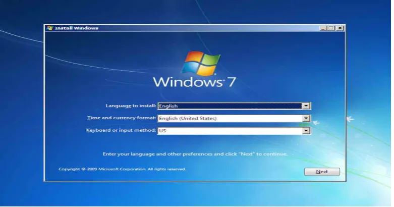 Gambar 3.2 Splash Screen Instalasi Windows 7