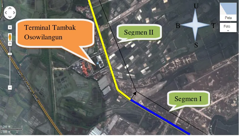 Gambar 1.3 Peta Lokasi Terminal Tambak Osowilangun Surabaya 
