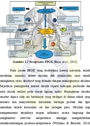 Gambar 2.2 Patogenenis PPOK (Bose, et al., 2015) 