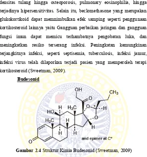 Gambar 2.4 Struktur Kimia Budesonid (Sweetman, 2009) 