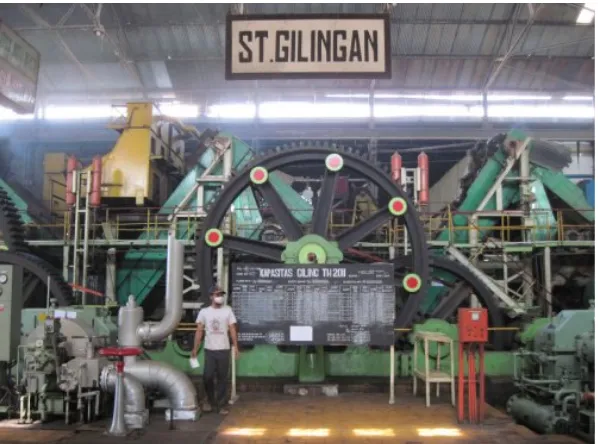 Gambar 2.2 Mesin Penggiling tebu di pabrik gula