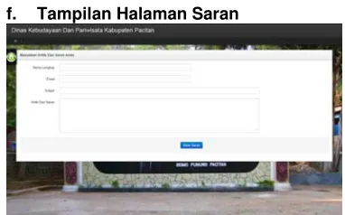 Gambar 4.6 Halaman Saran 