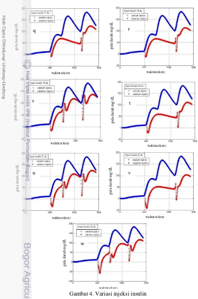 Gambar 4. Variasi injeksi insulin 