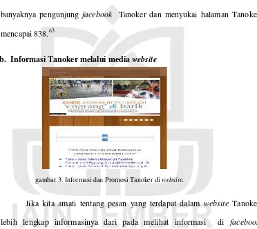 gambar 3. Informasi dan Promosi Tanoker di website.