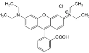 Gambar 2.3. Strukur kimia senyawa rhodamin B 