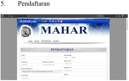 Gambar 4 Menu pertandingan