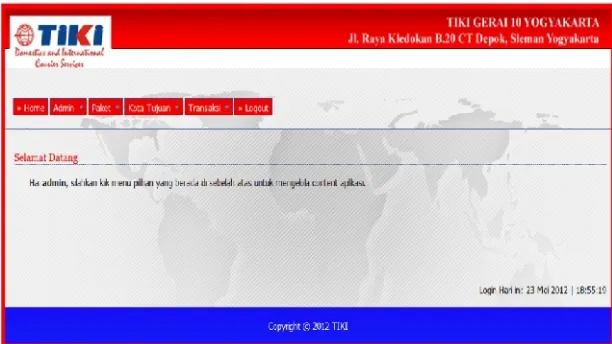 Gambar 4.11 Tampilan Halaman Home Admin
