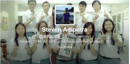 Gambar 4.5 Profil Twitter @Adiputra_18 