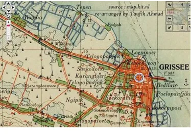 Gambar 1. Peta kawasan Kota Gresik lama 