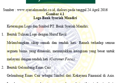 Gambar 4.1 Logo Bank Syariah Mandiri 