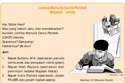 Gambar 3.3 Menulis Cerpen.