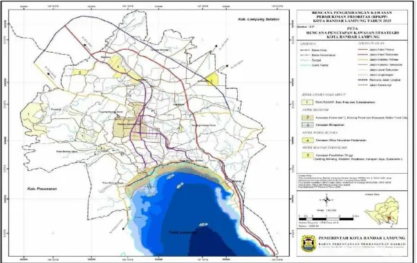 Gambar 3.2 Peta Rencana Kawasan Strategis Kota Bandar Lampung