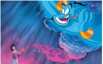 Gambar 2. Sosok Jin Dalam Film Animasi Aladin 
