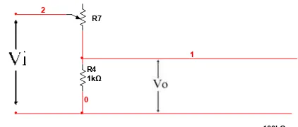 Gambar 3.9 Diagram rangkaian Pembagi Tegangan Key=A