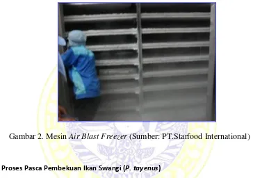 Gambar 2. Mesin Air Blast Freezer (Sumber: PT.Starfood International) 