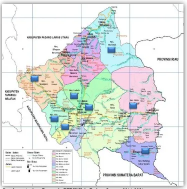 Kawasan Prioritas Rencana Sistem Penyediaan Air Minum  Gambar 3.3 Kabupaten Padang Lawas 