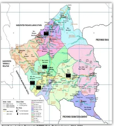 Gambar 3.5 Kawasan Permukiman Perkotaan Kabupaten Padang Lawas 