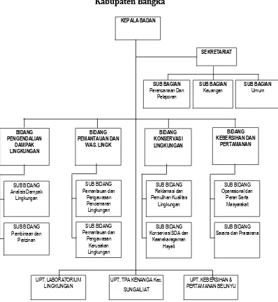 Gambar 6.3 Struktur Organisasi Badan Lingkungan Hidup 