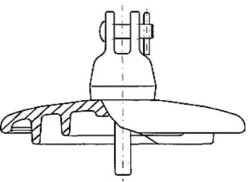 Gambar 2.5 Isolator Piring dengan Kopling clevis-tounge[12]