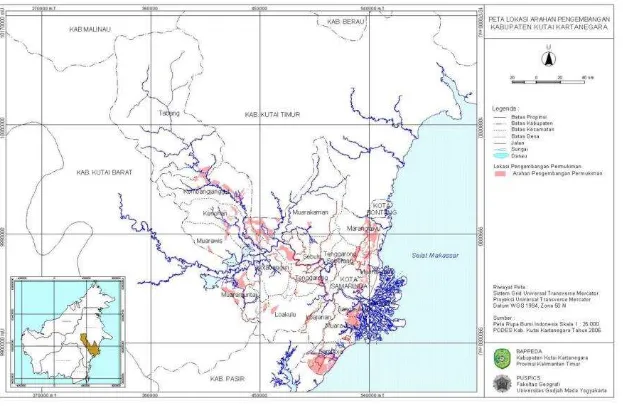 Gambar 6-8 Peta Lokasi Pengembangan Perumahan di Kabupaten Kutai Kartanegara 