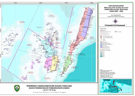 Gambar 2.1. Peta Administrasi Kabupaten M aluku Tenggara 
