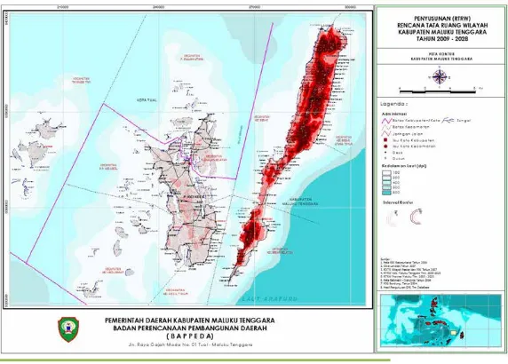 Gambar 2.2. Peta Kondisi Topografi Kabupaten M aluku Tenggara 