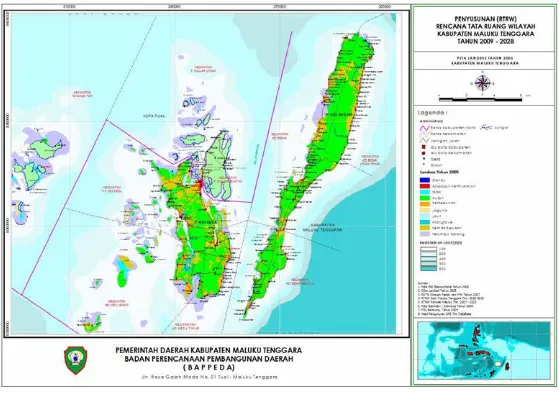 Gambar 2.3. Peta Penggunaan Lahan di Kabupaten M aluku Tenggara 
