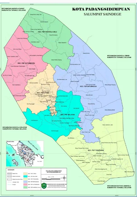 Gambar 2.1. Wilayah Administrasi Pemerintahan Kota Padangsidimpuan 