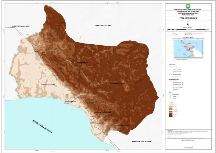 Gambar 4.2  Peta Kemiringan Kabupeten Aceh Barat Daya  