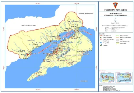 Gambar 6.10.  Peta Hidrologi Kota Ambon  