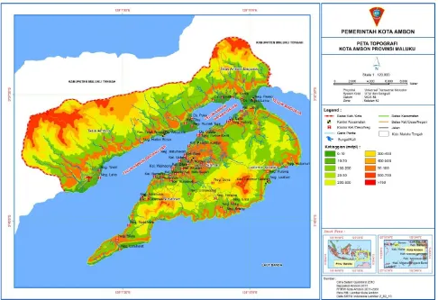 Gambar 6.9.  Peta Topografi Kota Ambon  