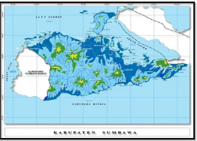 GAMBAR 2.2. PETA TOPOGRAFI KABUPATEN SUMBAWA 