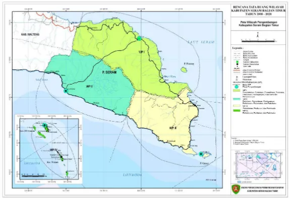 Gambar 3.2 Peta Rencana Wilayah Pengembangan Kabupaten Seram Bagian Timur 