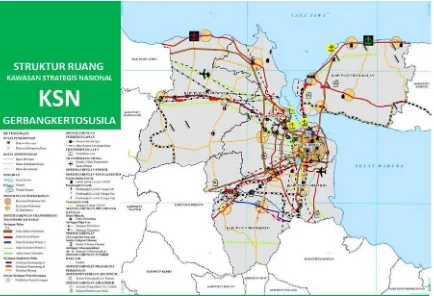 Gambar Rencana Struktur Ruang Kawasan Gerbangkertosusila 