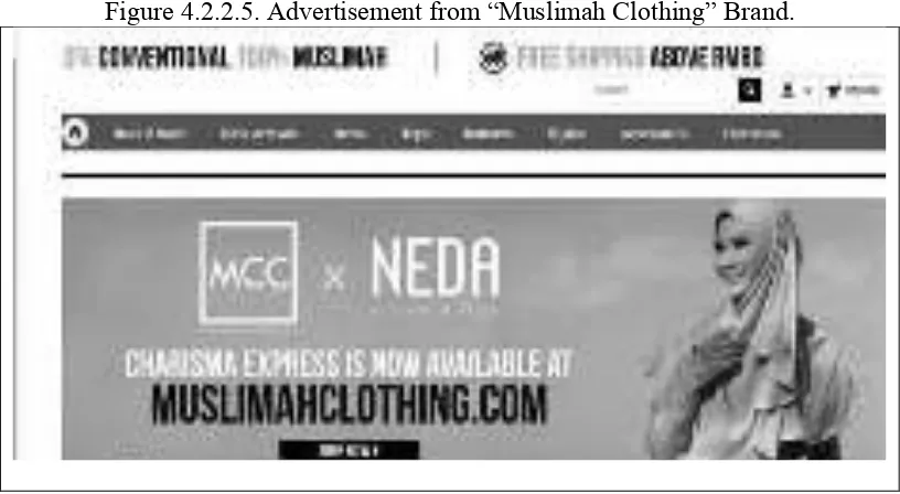 Figure 4.2.2.5. Advertisement from “Muslimah Clothing” Brand. 