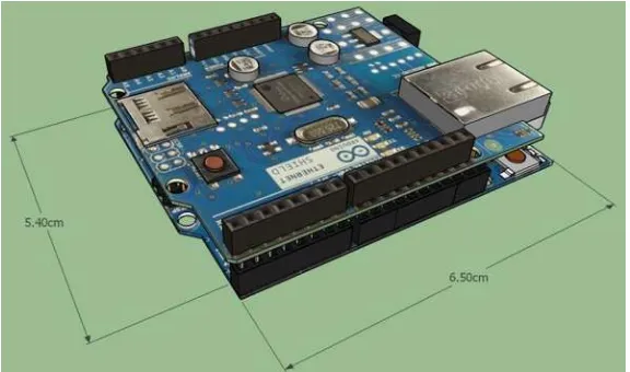 Gambar 3.2 Desain Arduino dan Ethernet 