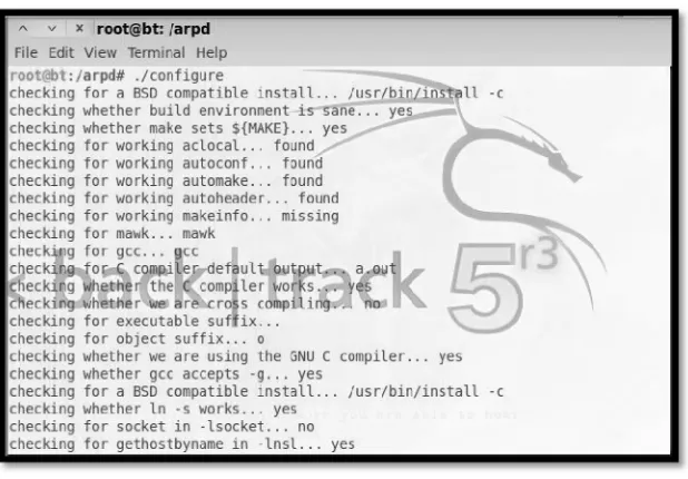 Gambar 4.23 Proses membuat file install pada direktori arpd 
