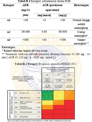 Tabel II.3 Kategori Albuminuria dalam PGK 