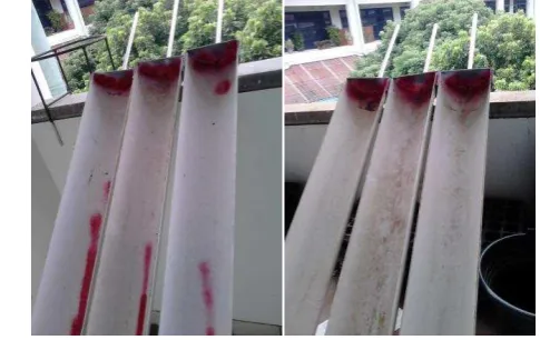 Gambar 1 Konstruksi lysimeter tampak atas 