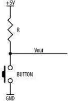 Gambar 2.6 Rangkaian Pull-Up resistor 