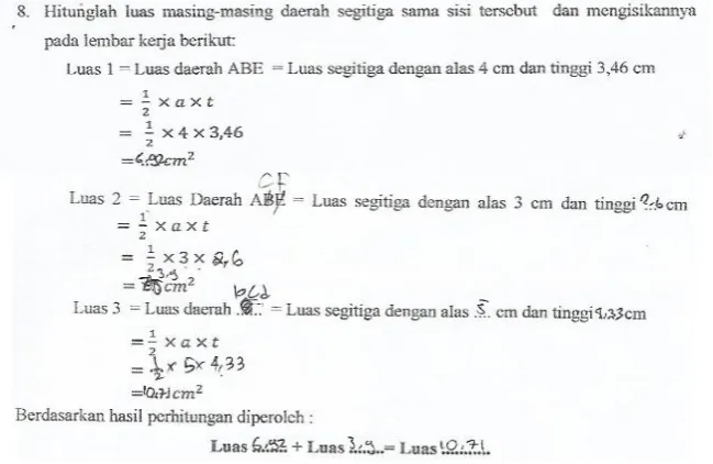 Figure 1. 1th group’s answer on symbolic step.  