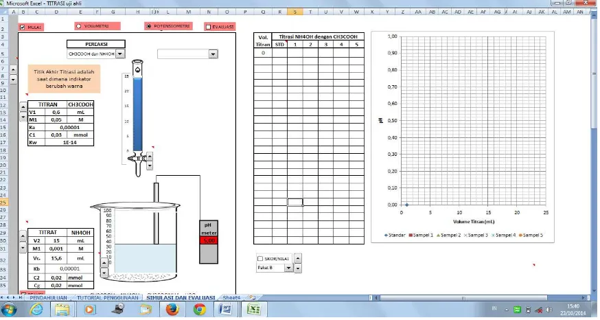 Gambar 1. Tampilan Media Pembelajaran Interaktif Berbasis Microsoft Excel Sebelum Program Dijalankan (Sumber: Nilawati, 2014)  