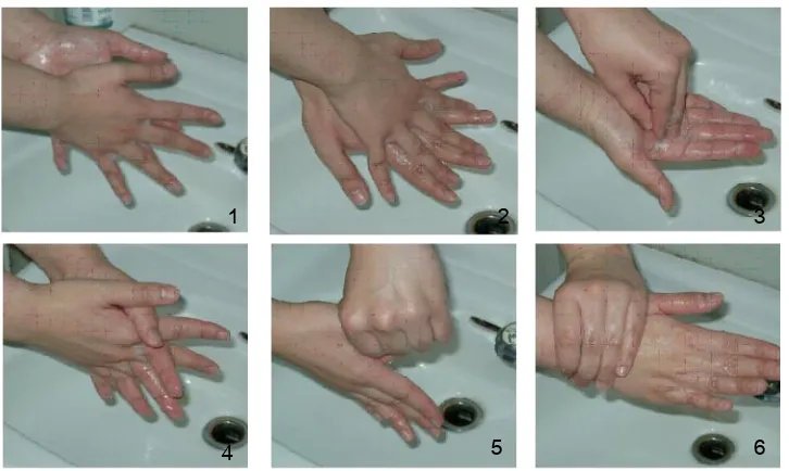 Gambar 1. Cara mencuci tangan