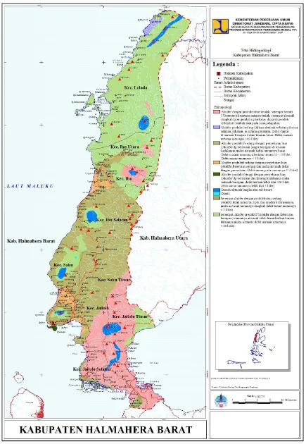 Gambar 4.3 : Peta Geohidrologi Kab. Halmahera Barat Sumber : RTRW Kab. Halmahera Barat, 2012 