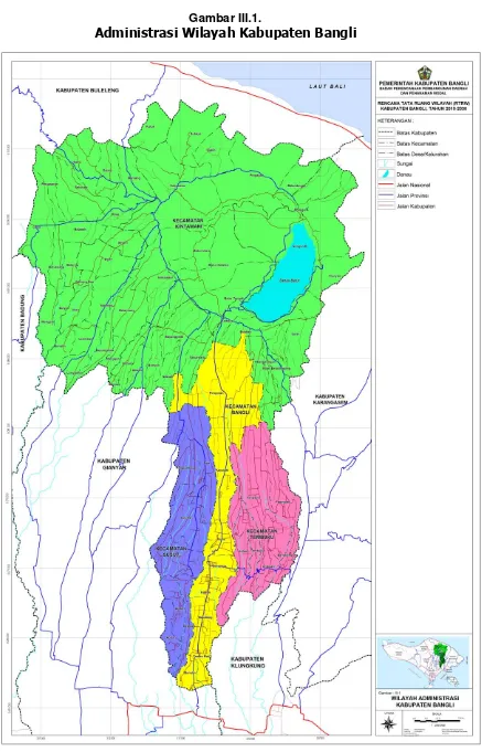 Gambar III.1. Administrasi Wilayah Kabupaten Bangli 