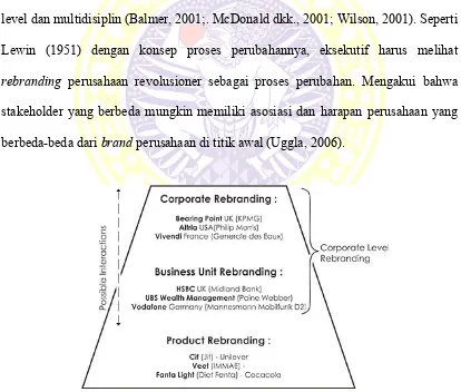 Gambar 2.1 Hierarki Rebranding Sumber: Muzellec dan Lambkin (2006: 806) 