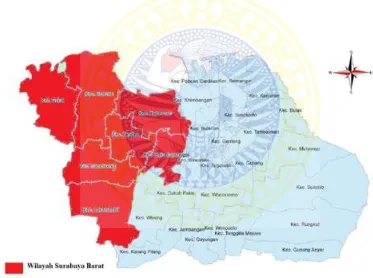 Gambar 2.1 Peta Kota Surabaya 