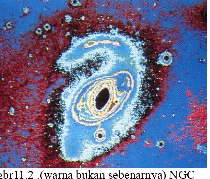 gambar 11.2.) nampak makarian 205 letaknya berdekatan dengan pusat galaksi NGC 4319 